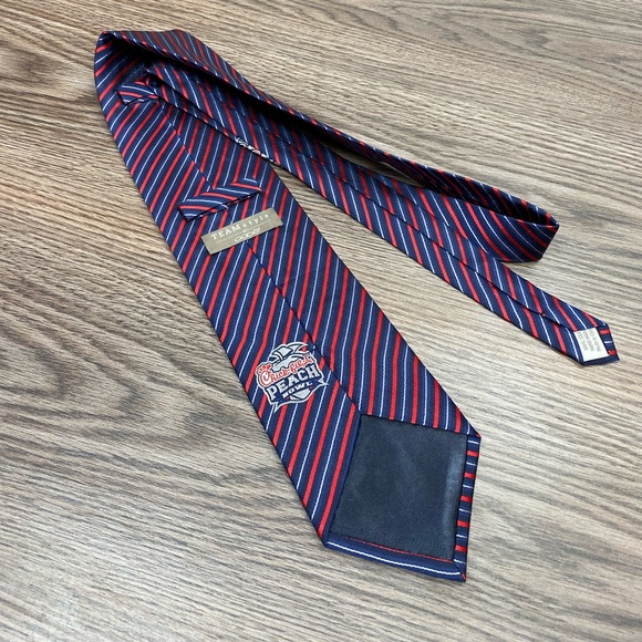 Chick-fil-A Peach Bowl Navy & Red Stripe Tie - Picture 2 of 5